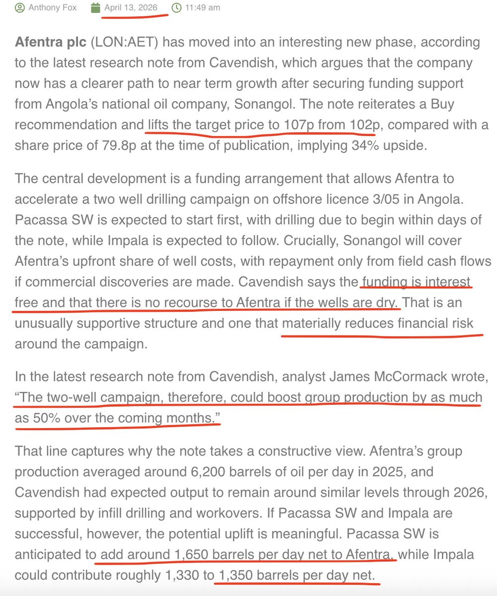 bobbyoflondon's tweet photo. #AET just  to reiterate AET has 2 imminent high COS drills at Block 3/05. The $100m cost is FULLY funded by Sonangol on a NON RECOURSE basis if the wells aren't a success! A truly amazing risk free deal! Targeting c.3k bopd net to AET (c.50% uplift on current production). https://t.co/I2h9rroRXw