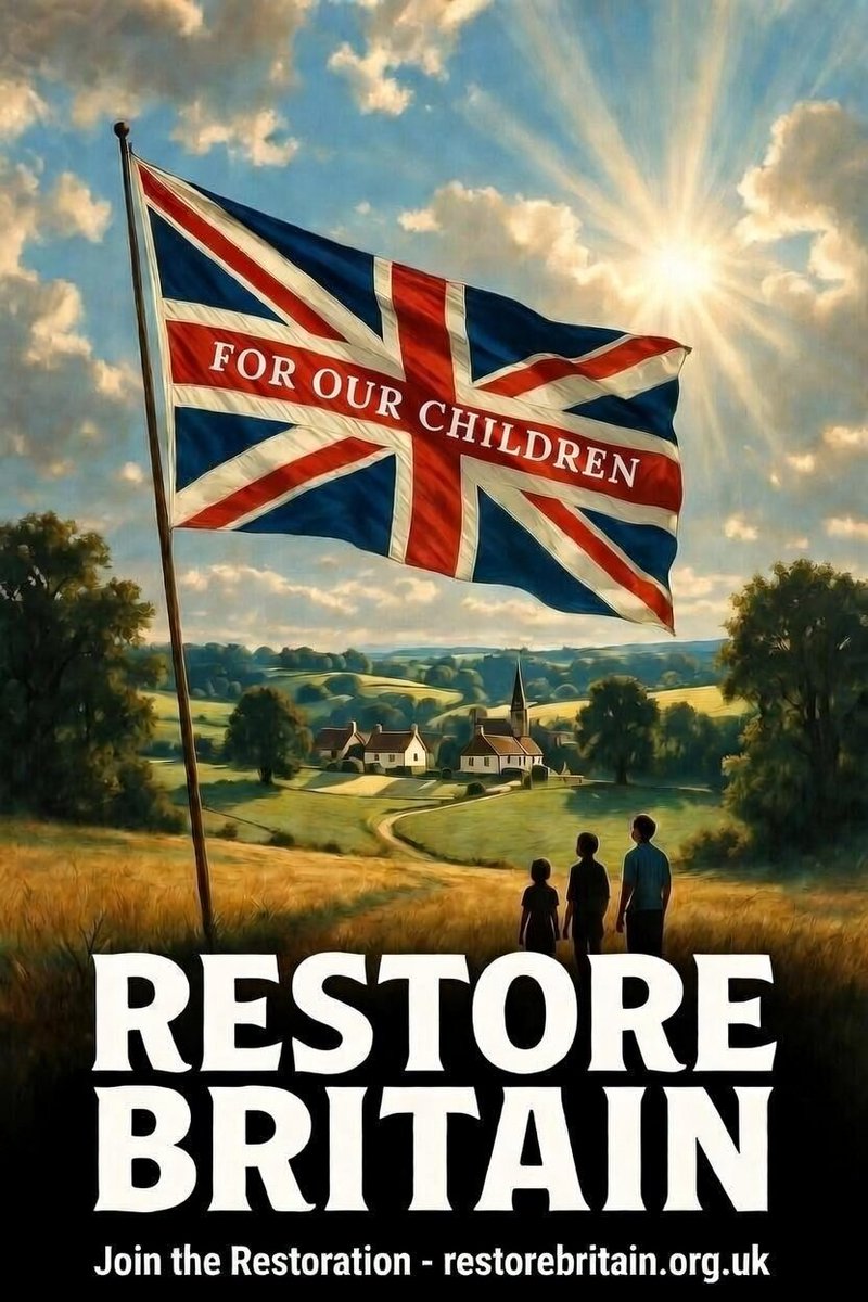 kevcrab's tweet photo. @RestoreBritain_ 🇬🇧Our children deserve a Britain worth inheriting. Not one hollowed out by weak leaders, open borders, and eroded values.
Restore Britain will fight for secure borders, low taxes, and national pride—so our kids grow up in a proud, safe, free nation 🇬🇧
#RestoreBritain
#Ruperlowe https://t.co/9bFBJd747X