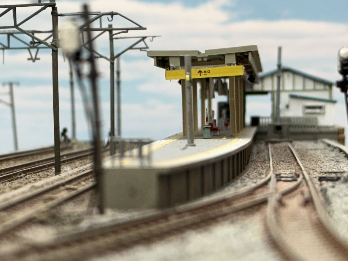 twn_tuubo's tweet image. 【スペ用】
懐かしの津崎海岸駅モジュール
(未成線)邪魔やw
#鉄道模型 #Nゲージ #ジオラマ