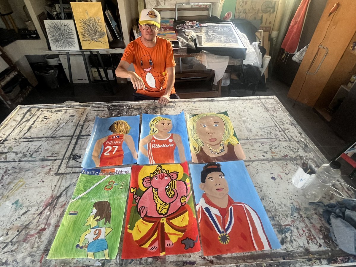 AlarciaAndres's tweet image. #WorldArtDay #Nederlands #HWC #OLY #PaisesBajos Renee Van Laarhoven, Frederique Matla, Pien Sanders, Ganesha para Freeke Moes, Freeke Moes