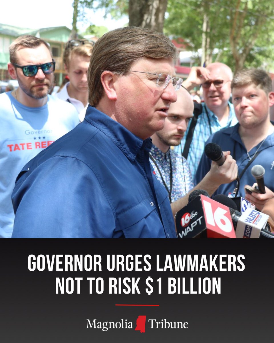 magnoliatribune's tweet image. Governor Tate Reeves said ahead of legislators returning to the Capitol that overriding his veto of SB 2477 risks much-needed federal funding to improve rural healthcare.

Read more: magnoliatribune.com/2026/04/15/gov…
