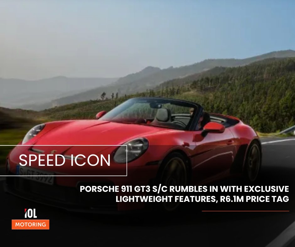 IOL's tweet image. Porsche has unleashed the 911 GT3 S/C in SA, boasting exclusive lightweight features and a R6.1 million price tag. This powerhouse blends cutting‑edge engineering with track‑ready performance. 
#motoring #Porsche911 #luxury #performance  
Read on tinyurl.com/3ntedrp5