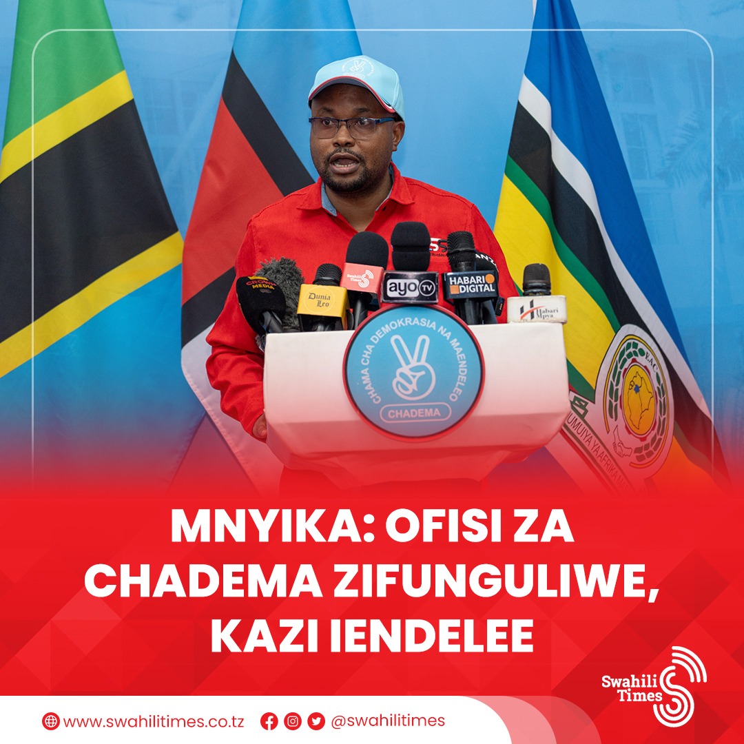 "Ofisi za chama [CHADEMA] nchi nzima ambazo zilikuwa bado hazijafunguliwa, zifunguliwe rasmi na kazi za chama za kiofisi ziendelee nchi nzima." - John Mnyika, Katibu Mkuu CHADEMA
