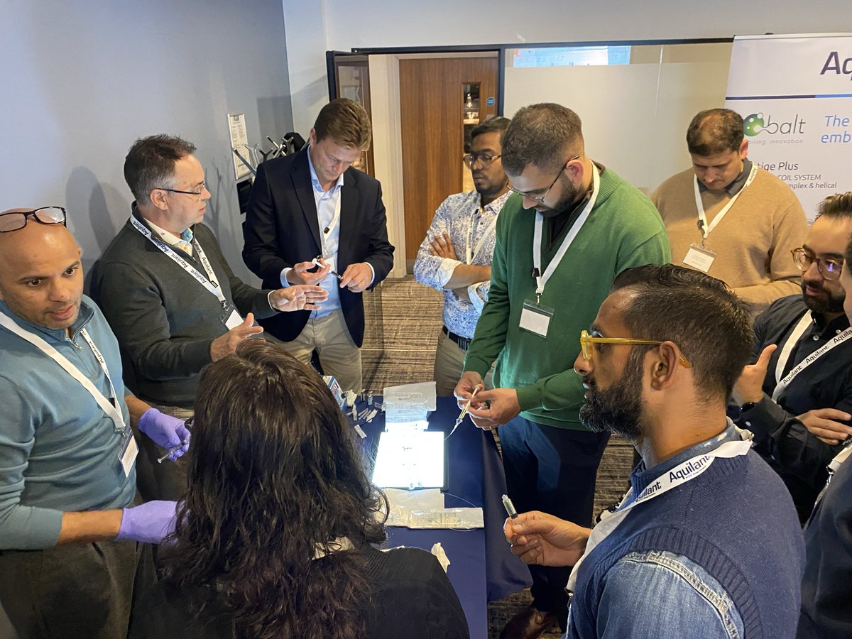 Aquilantvasc's tweet photo. The #EmbolisationStudyDay is full of engagement and discussion today during lectures and hands-on sessions. Great to hear the conversations going on in the room today! #iRad #IR #interventionalradiology #vascular #VascularIR #embolisation #supportingeducation #improvinglives https://t.co/955GNMQ986
