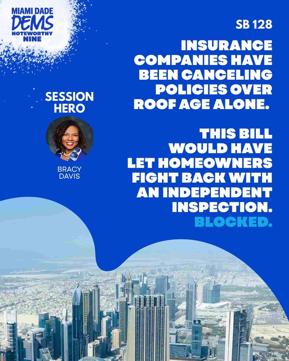 MiamiDadeDems's tweet photo. #SB128 Would let homeowners fight back insurance companies with independent roof inspections
BLOCKED by Republicans
BLOQUEADO por los republicanos.
BLOKE pa Repibliken yo
#florida #insurance #foryou #spanish #creole #english https://t.co/FsJn2aG7ST