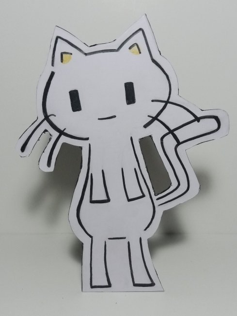 ireizapencyl's tweet photo. I tried to make a small standee figure of a cat from "Harmony Between Cats and Humans" by @daniwell_aidn 
[=^• ⩊ •^]👍
#nyart #cat https://t.co/hm4xTt5tor