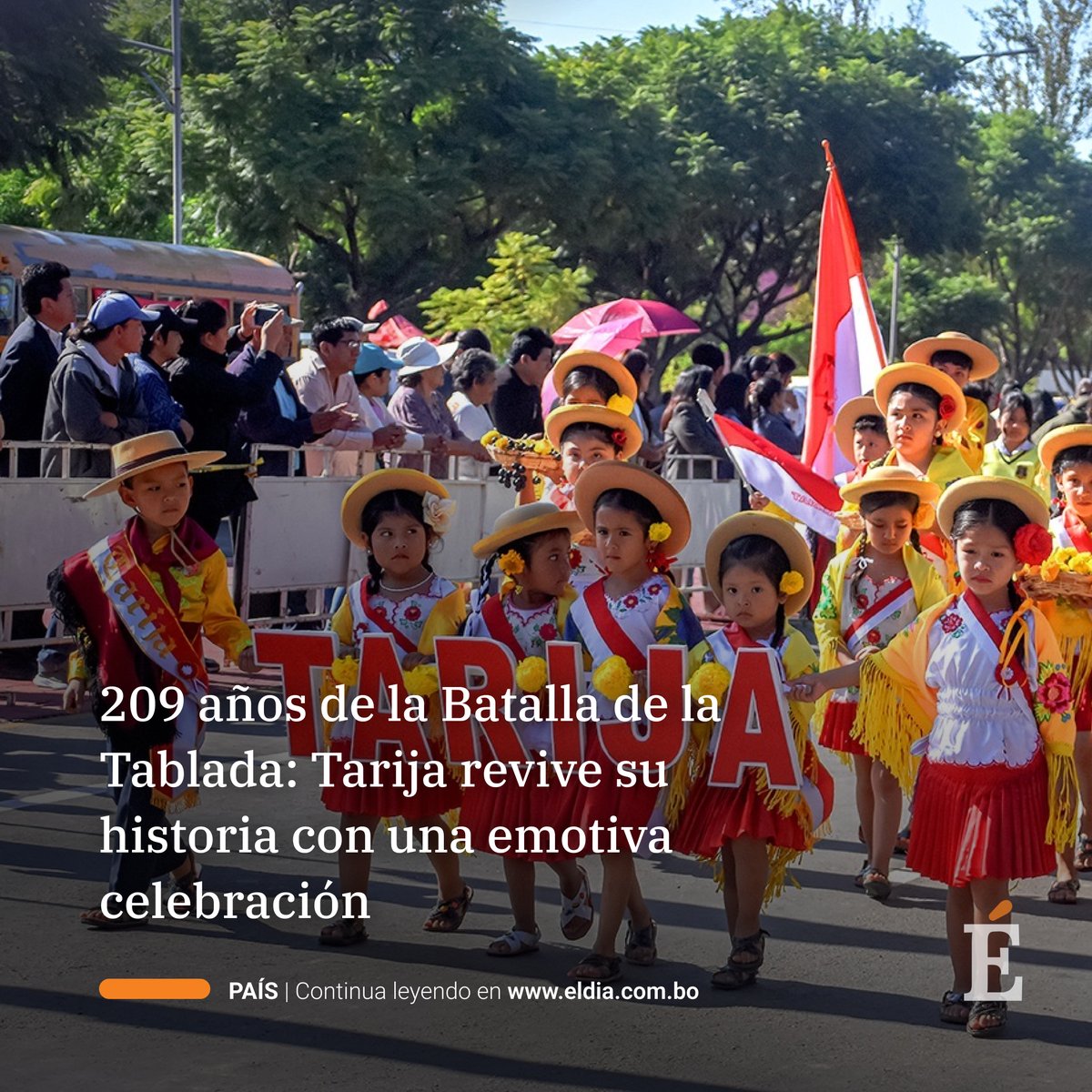 eldiabolivia's tweet image. Tarija conmemora con orgullo los 209 años de la Batalla de la Tablada
eldia.com.bo/s/t/cf9fc478

#Desfile #Actividad #Estudiantes
#ElDíaBolivia