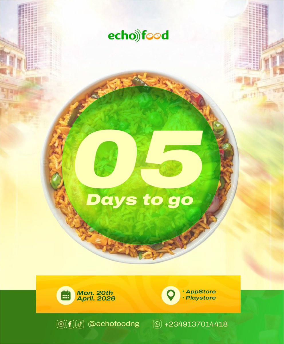 echofoodng's tweet photo. Day 5 ⏳
The countdown is getting serious… are you ready? 😌

#food #echofood #goviral #uniben https://t.co/aYIJVHTq2J