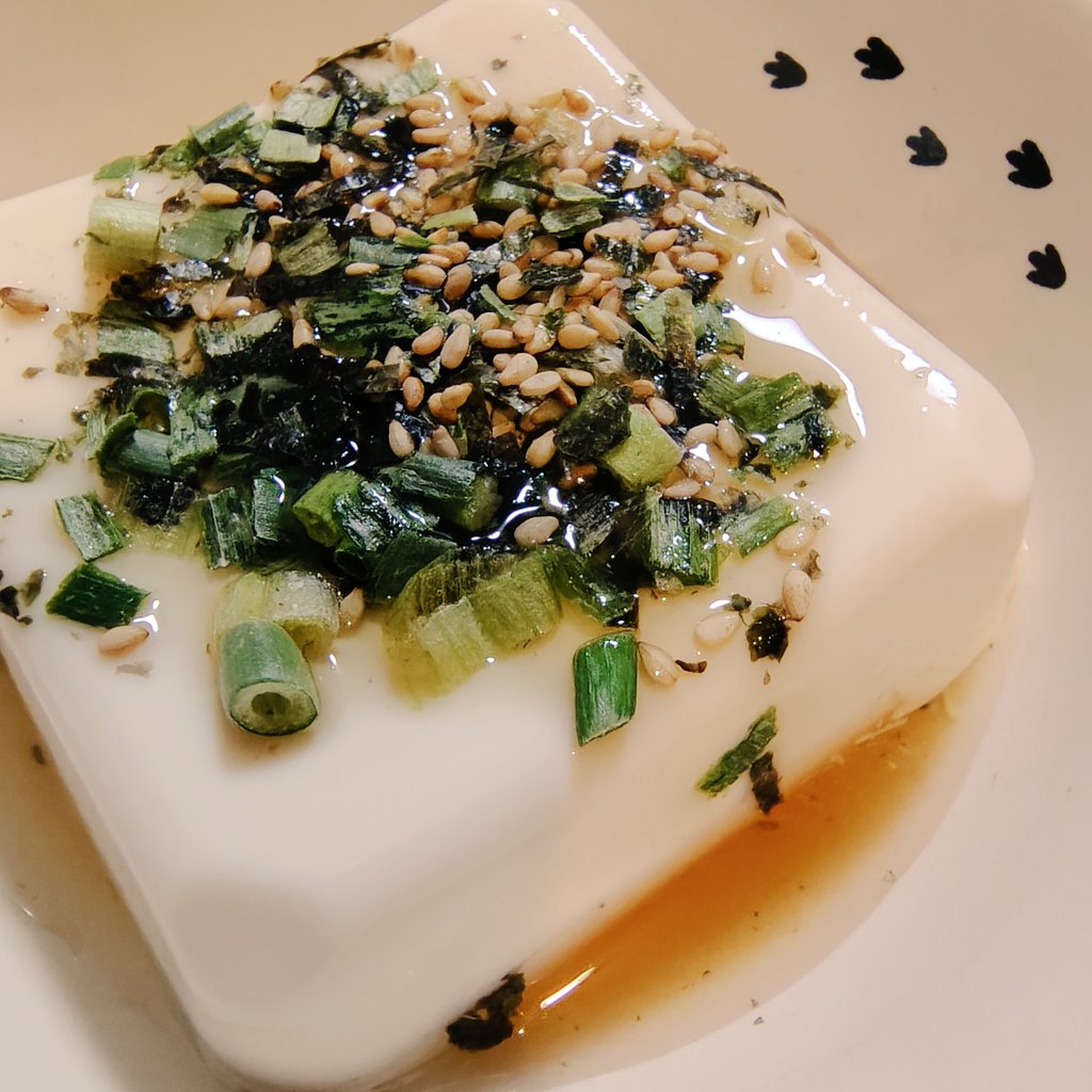 夕飯！絹ごし豆腐！