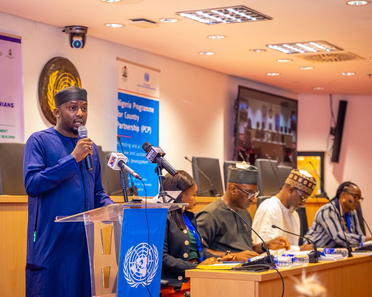 MusaddiqMustap1's tweet photo. Yesterday, I had the privilege of Representing His Excellency, the Vice President of the Federal Republic of Nigeria Sen Kashim Shettima GCON, at the Nigeria Green Investment Dialogue and Capacity Building Workshop held at the @UN House, Abuja. https://t.co/3p7uk5etel