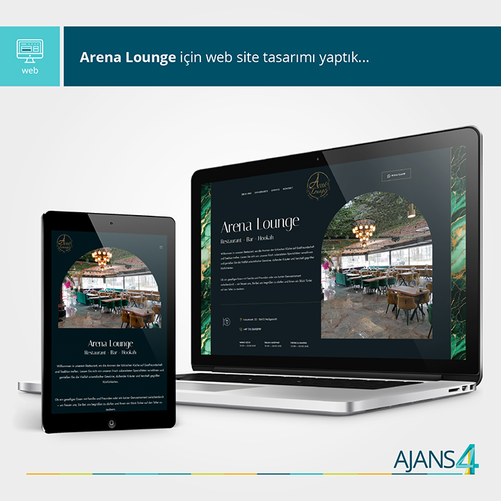 ajans4com's tweet photo. Arena Lounge için mobil uyumlu bir web sitesi hazırladık.
https://t.co/pbkHORUE4m
#webtasarım #websitetasarımı #website #webdesign #web #tasarım #design #responsive #eticaret #ecommerce #seo https://t.co/OigcSBLynz