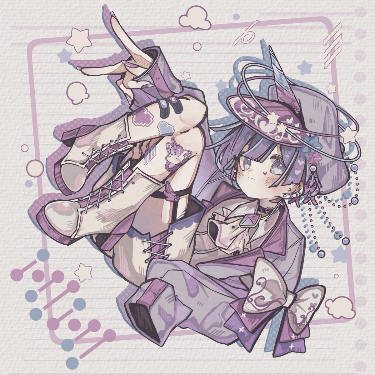 83_H_official's tweet photo. 一枚絵sample https://t.co/hy7ZrnCB2I