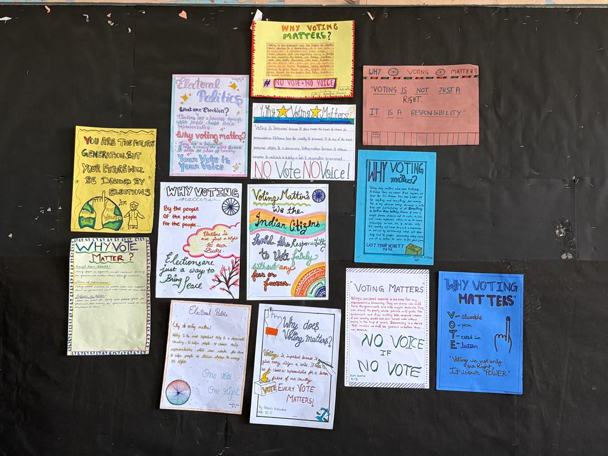 PublicAhlcon's tweet photo. An Electoral Club organised an activity on “Pledge and Reflection”.
The activity highlighted awareness about responsible citizenship and the value of elections in a democracy.

#WhyVotingMatters https://t.co/BJOcIDU655
