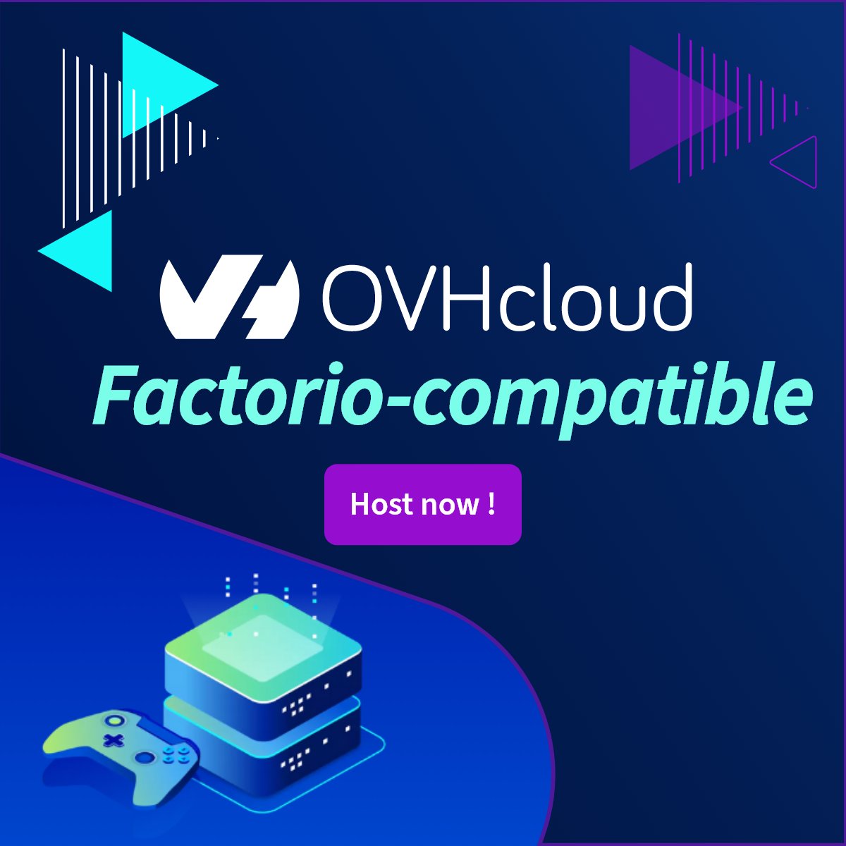 OVHcloud_Gaming's tweet image. Your factory runs 24/7. ⚙️
Your #server should too. 🖥️

#Factorio on dedicated hardware.