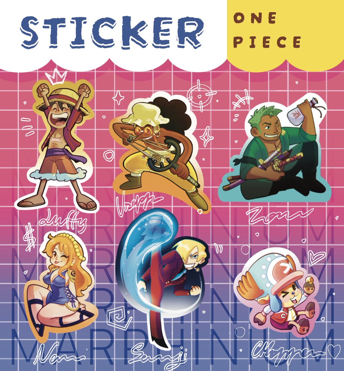 M_a_r_G_e_l's tweet image. FINALLY made them all 🫪
…only 300 more to go-
Who needs sanity when you can make merch,right?

BE WARNED! I’m coming for ALL your fav characters
One Piece? yes. Digital Circus? yes. Dungeon Meshi, Gachiakuta? ALSO YES
No One is safe

MUAHAHA😝🔥 
#digitalart #merch #ONEPIECE〜