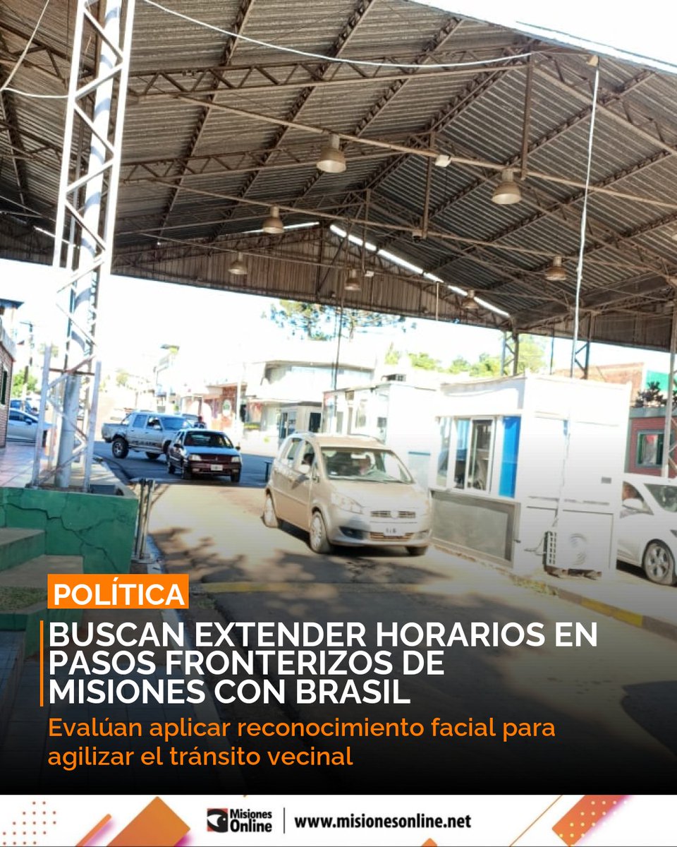 misionesonline's tweet image. Misiones avanza en la extensión de horarios ⏰ y el reconocimiento facial 🛂 para agilizar los cruces fronterizos con Brasil.
misionesonline.net/2026/04/15/pas…
#Misiones #Frontera #Brasil #Tecnologia