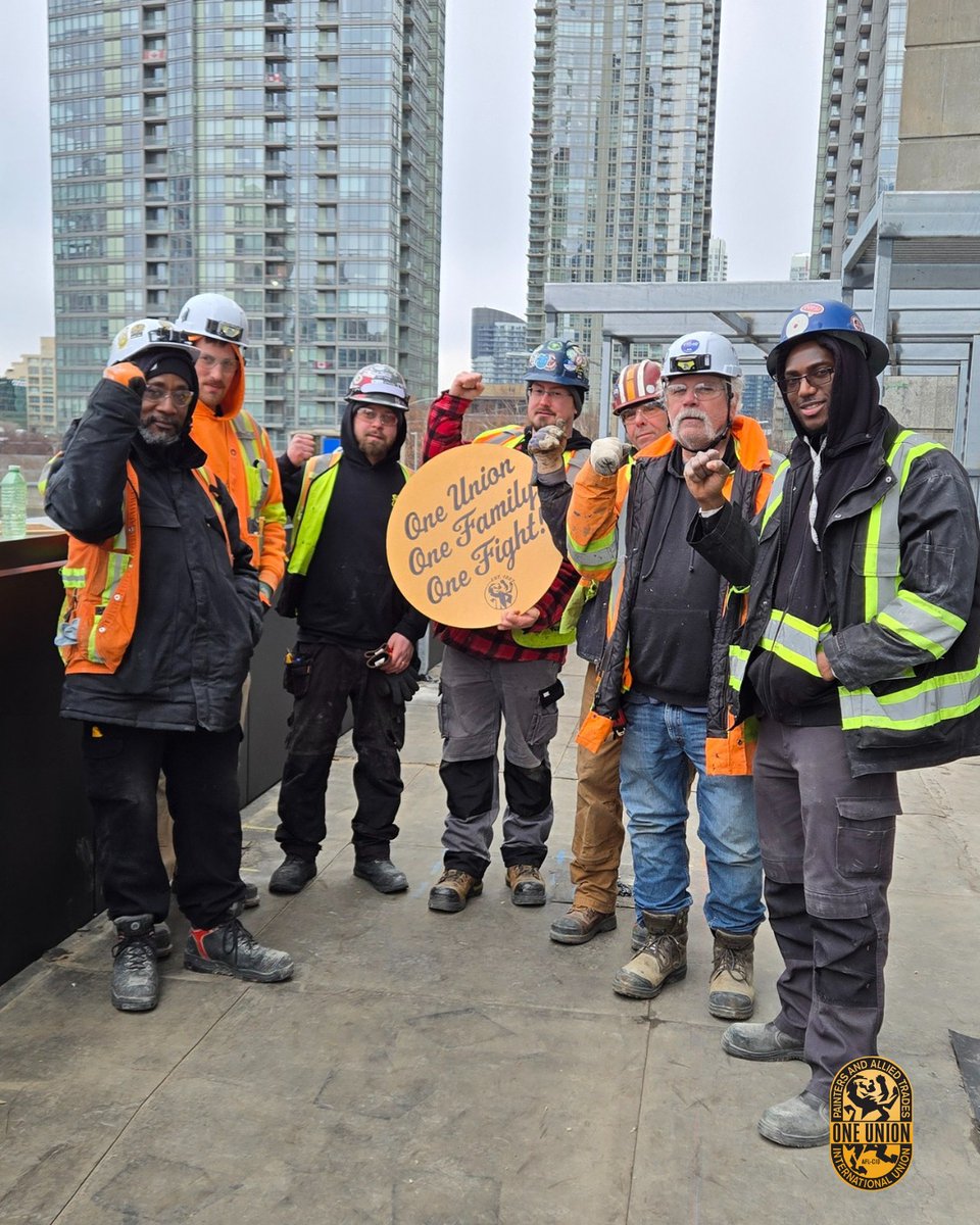 GoIUPAT's tweet photo. District Council 46’s glaziers are the epitome of solidarity – standing together to secure safer workplaces and a stronger future for our trades.

Whenever you get the chance to help a fellow brother or sister, take it. Every member of our union has a role to play in Building Union Power.