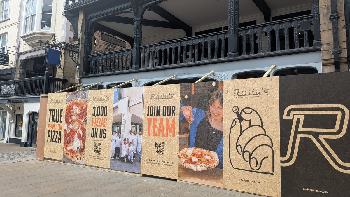 ShitChester's tweet photo. Rudys Pizza for former Carluccios unit https://t.co/S6sGBiAXZk