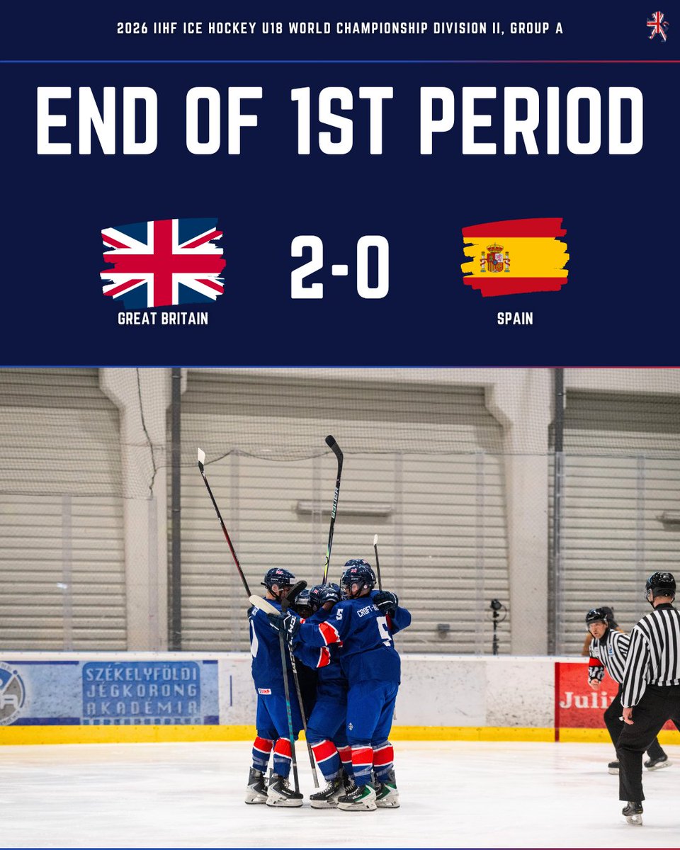TeamGBicehockey's tweet photo. 🇬🇧 End of the first period in Romania... 

🚨 Theodore Malone 
🚨 Edgars Vengis https://t.co/IJmKNyJWk3