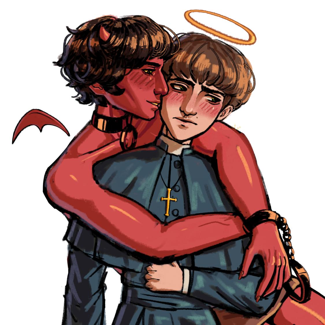tooloooto's tweet photo. priest will and devil mike :PP #byler https://t.co/DFn0lEpVww