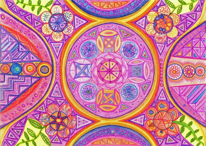 CirqueQuirk's tweet photo. Art of the Day! "Wheel of Life Abstract Painting". Buy at: https://t.co/eJ2RUTilIb https://t.co/xZ4wWHD8kn