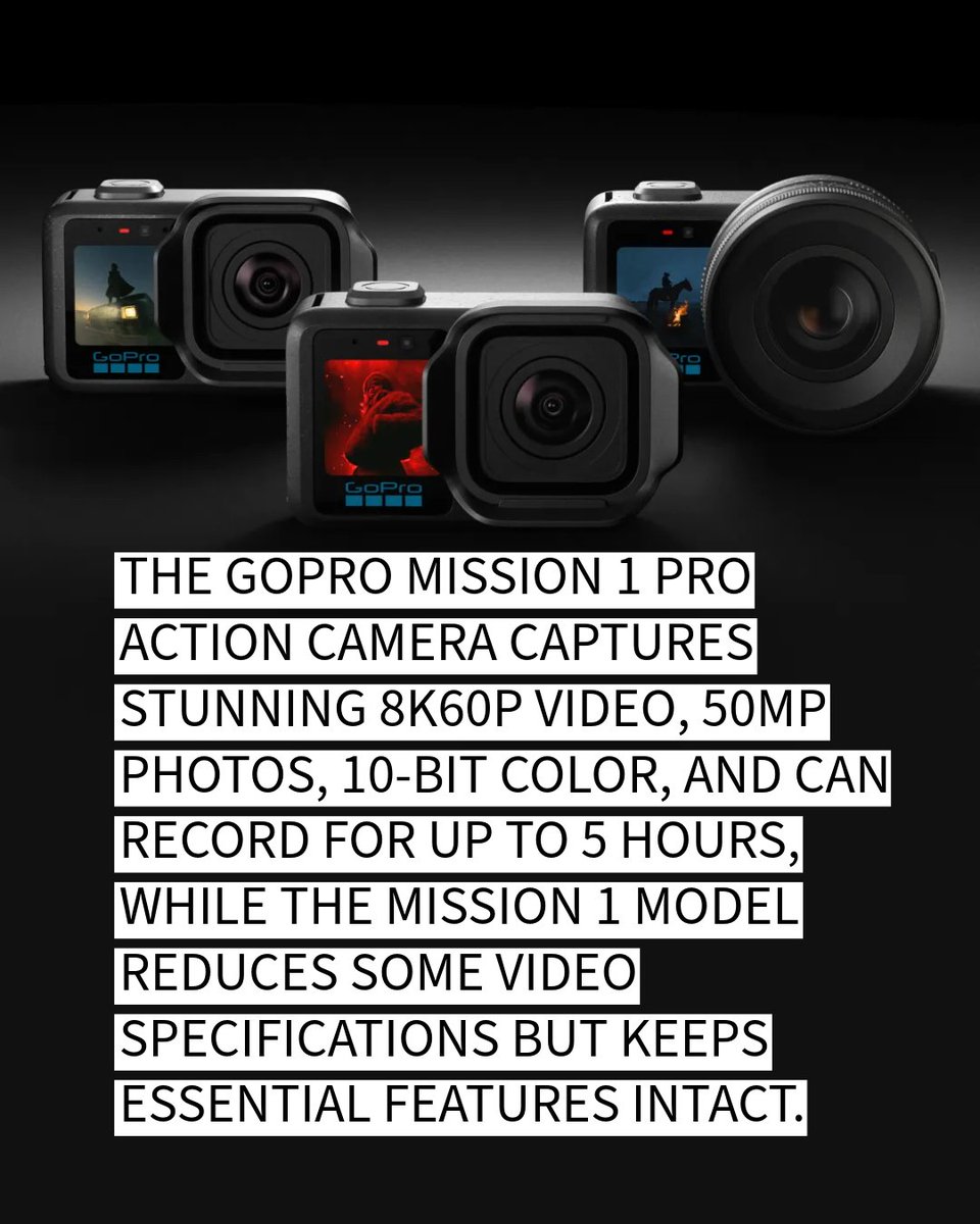 urbnspec's tweet image. GoPro Unveils MISSION 1 Series of Compact Cinema Cameras with 8K and 4K Open Gate for Filmmakers and Creators

#GoProMission1 #GoPro #Cameras