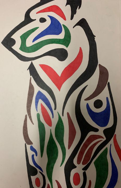 wiggytek's tweet photo. Art of the Day! "Tribal Bear Sitting Up". Buy at: https://t.co/LBw671C0D2 https://t.co/61bimoMoWT