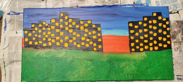 writer247's tweet photo. Art of the Day! "City View at Sunset". Buy at: https://t.co/S5qZB7ljBL https://t.co/ab5vh6S91S