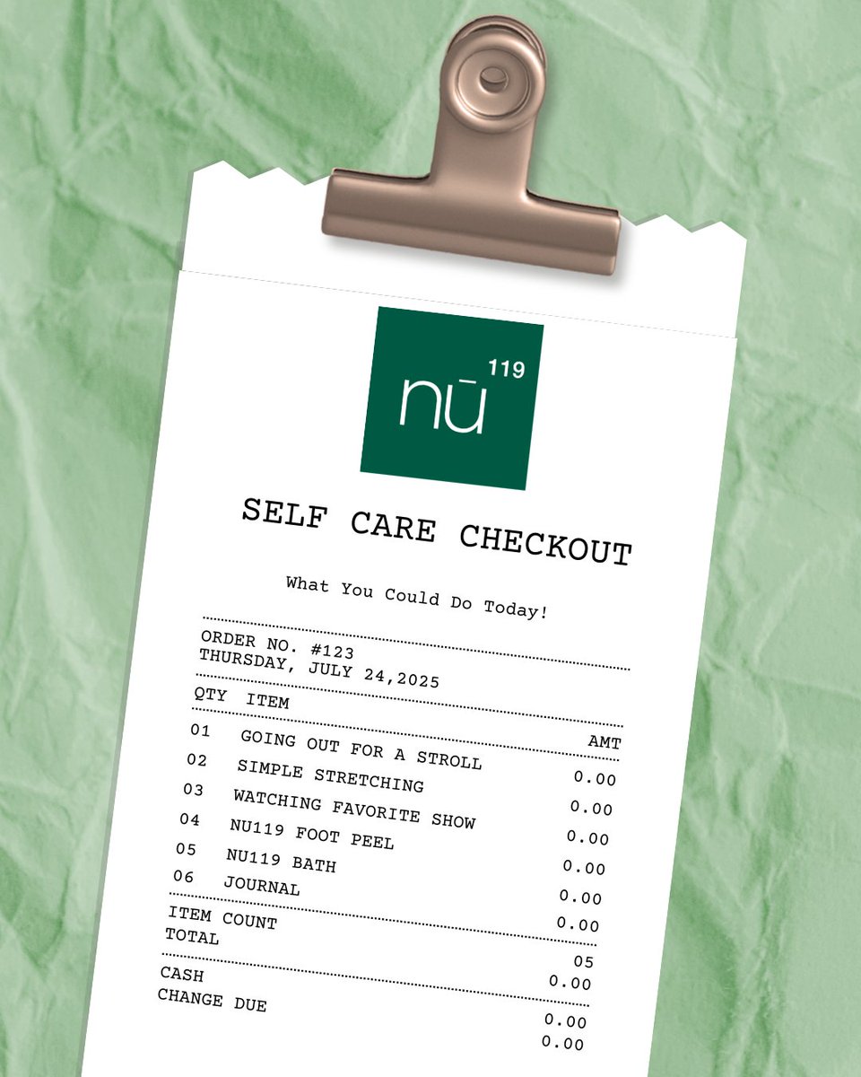 nu119_beauty's tweet image. Self care checkout: a few small things that make the whole week feel better. Add foot care to the list.

#nu119 #SelfCareRoutine #FootCare #AtHomeSpa #AtHomePedicure #SandalReady #BarefootConfidence