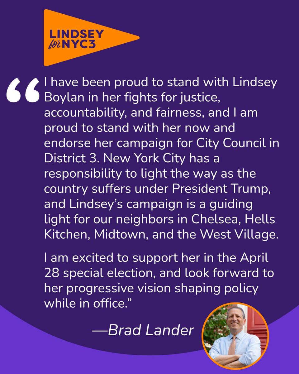 LindseyBoylan's tweet photo. Proud to have stood with @bradlander to stop a disgraced former governor and honored to have his support now.

Together, we’re building a progressive coalition to take on the cost-of-living crisis and fight for all New Yorkers.

Early voting starts this weekend! Join us https://t.co/981HpoUmdG