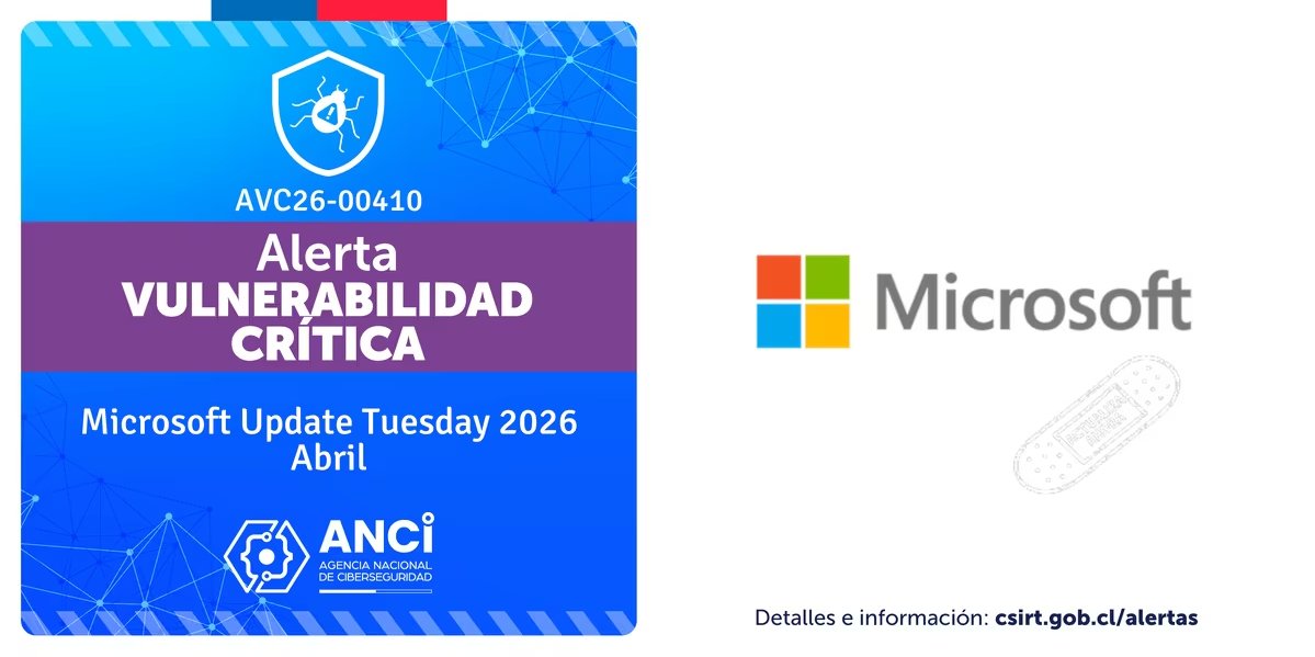 ANCIChile's tweet photo. 🩹 ¡A parchar! #Microsoft publicó su compilado mensual de actualizaciones de seguridad, #UpdateTuesday que comprende 165 vulnerabilidades con CVE.
Más info: https://t.co/N6hCgjyXs0
#ANCI #ciberseguridad https://t.co/Zv3EFMxCao
