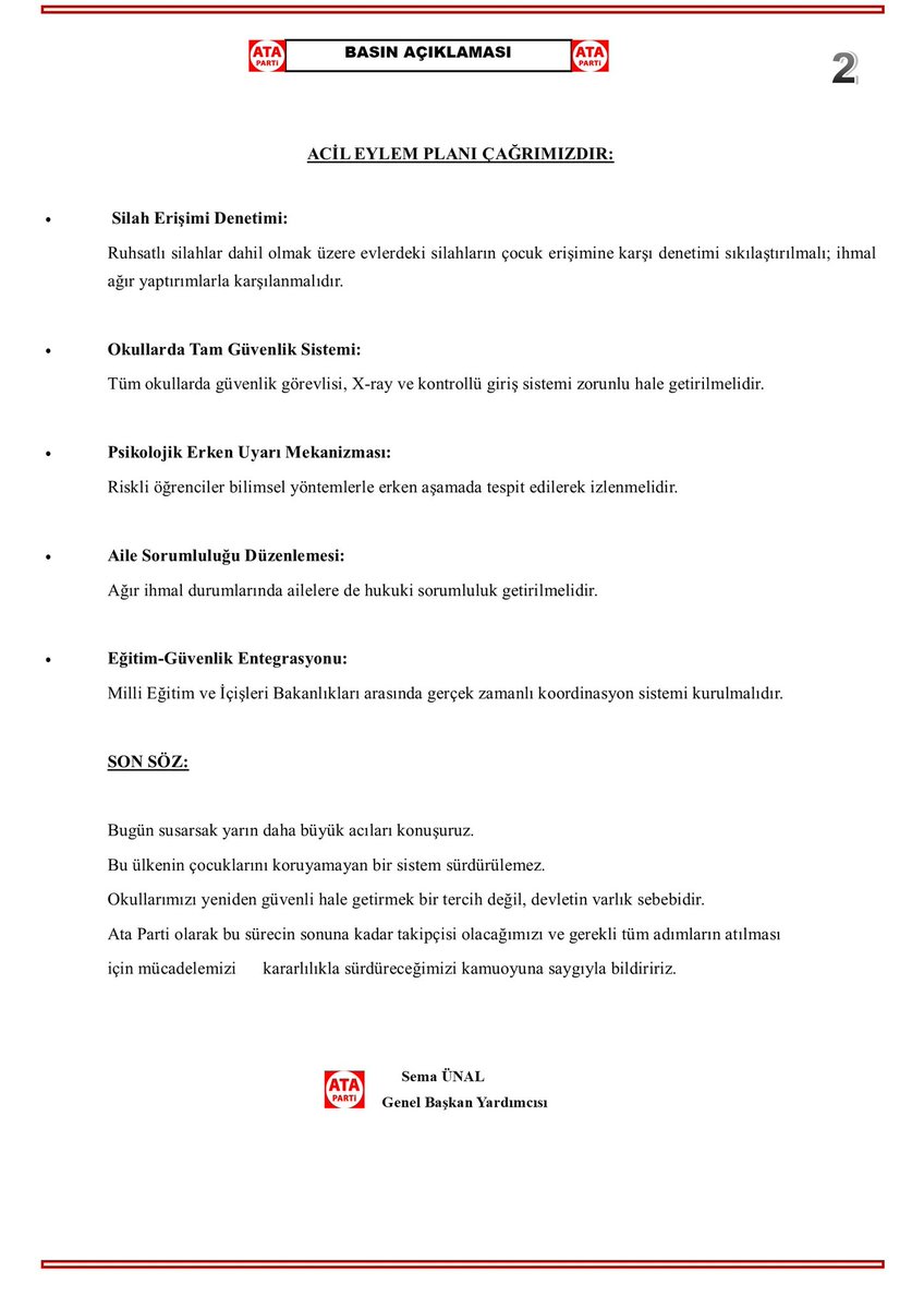 ❗️24 saatte 2 okul saldırısı.
Artık kimse “münferit” demesin.
Bu bir devlet krizidir.

❗️Dün Siverek…
Bugün Kahramanmaraş…
Çocuklarımız okula gidiyor,
ama geri dönemiyor.
🔻Basın açıklamamız ve acil eylem planı çağrımız 👇

#MEB #okuldaşiddetehayır
#okuldagüvenlik