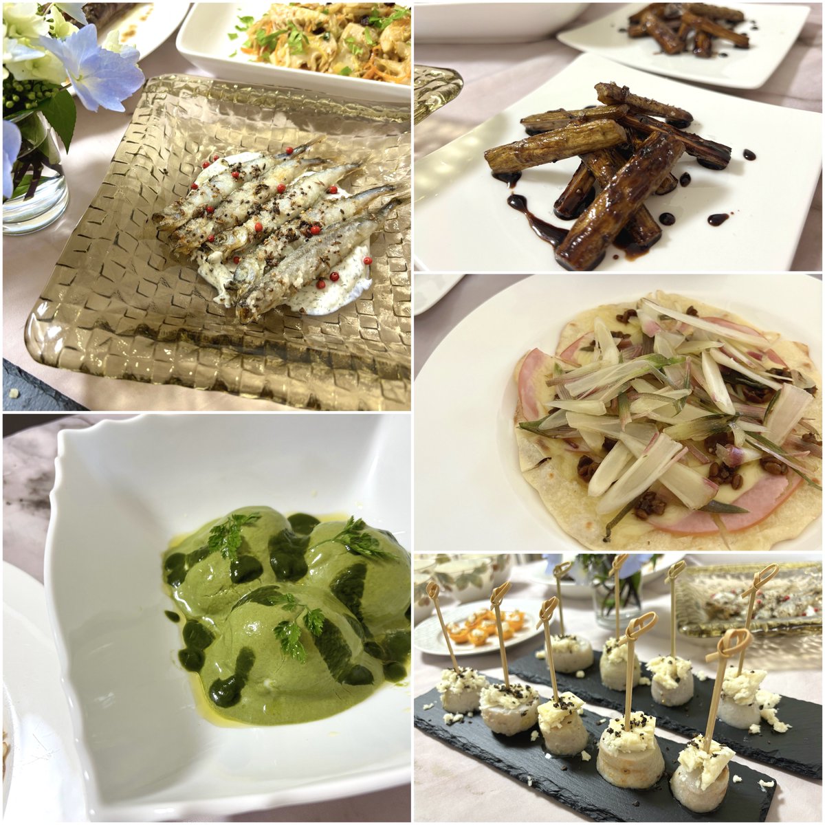 kitchenbyyummy's tweet photo. お料理教室のテーマはSENSE of SEASON🌿
別れと祝祭が入り混じる季節の多幸感溢れる、走馬灯コレクション決定な春メニュー🌷
味わいも香りも豊かで余韻は清らか
手を加えて洗練されているけれど、癒しもあるのがいいななフルコース🌿

#料理教室東京 #東京料理教室 #シェフゆみこ #クッキングクラス https://t.co/8z5mAdp9xh
