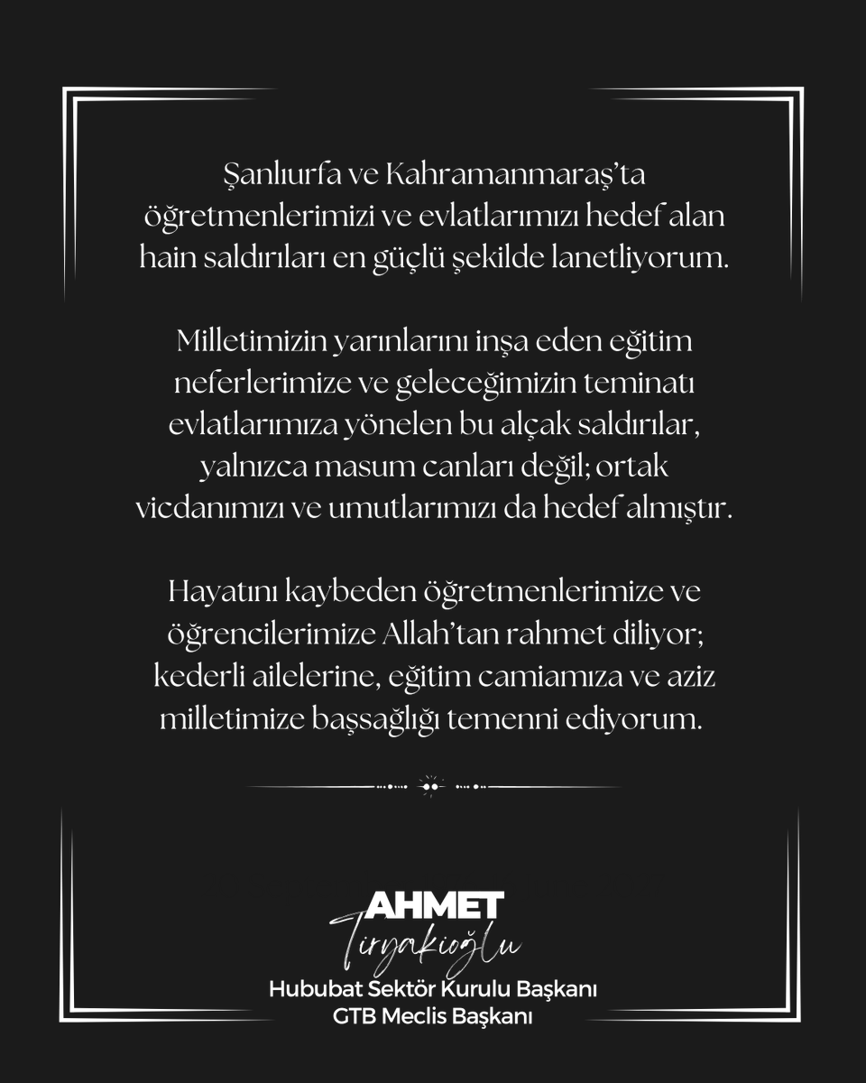 Ahmet TİRYAKİOĞLU tweet media