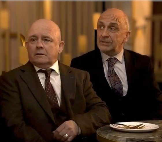CheeryChirps's tweet photo. Congratulations to you both on your Wedding. Have a lovely day and try not to be sick on your dress! Marty and Reg. #Corrie #Swarla #Swarlawedding #coronationstreet https://t.co/4ZVbMn7Rtg