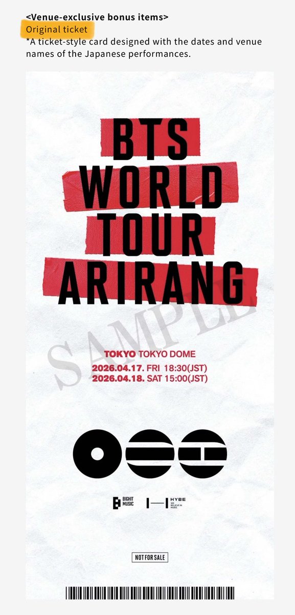 BTS WORLD TOUR ARIRANG in Japan 🇯🇵 Customers who purchase albums