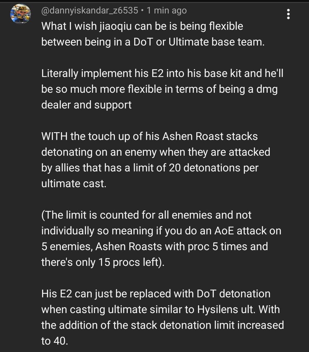 My wishes for Jiaoqiu's Novaflare