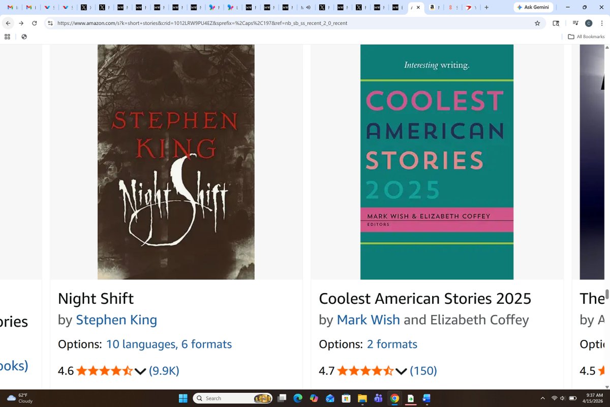 JustCoolStories's tweet image. We're honored to appear smack beside The Great @StephenKing!

Gracias, #readers, for putting us there!

To own this #book of "unputdownable" #shortstories in #Kindle or in #Paperback:

amzn.to/4958AFN

Thx--&amp;amp; enjoy!

#BooksWorthReading #ReadingNook

#interesting #stories