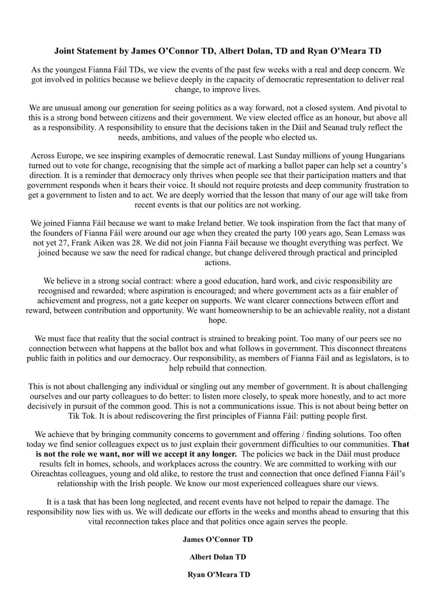 James O'Connor TD tweet media