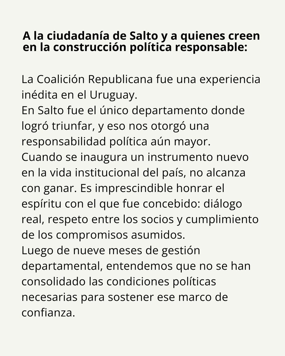 pablovela80's tweet photo. Declaración de @MalaquinaM .
La CORE en Salto no existe.
Los oportunistas se mandan mientras en el resto del país, principalmente en Mdeo siguen diciendo lo contrario y mirando para el costado.
Más de 14mil salteños votamos el proyecto Malaquina, @CarlosAlbisu no entendió. https://t.co/3NCspQKBlt