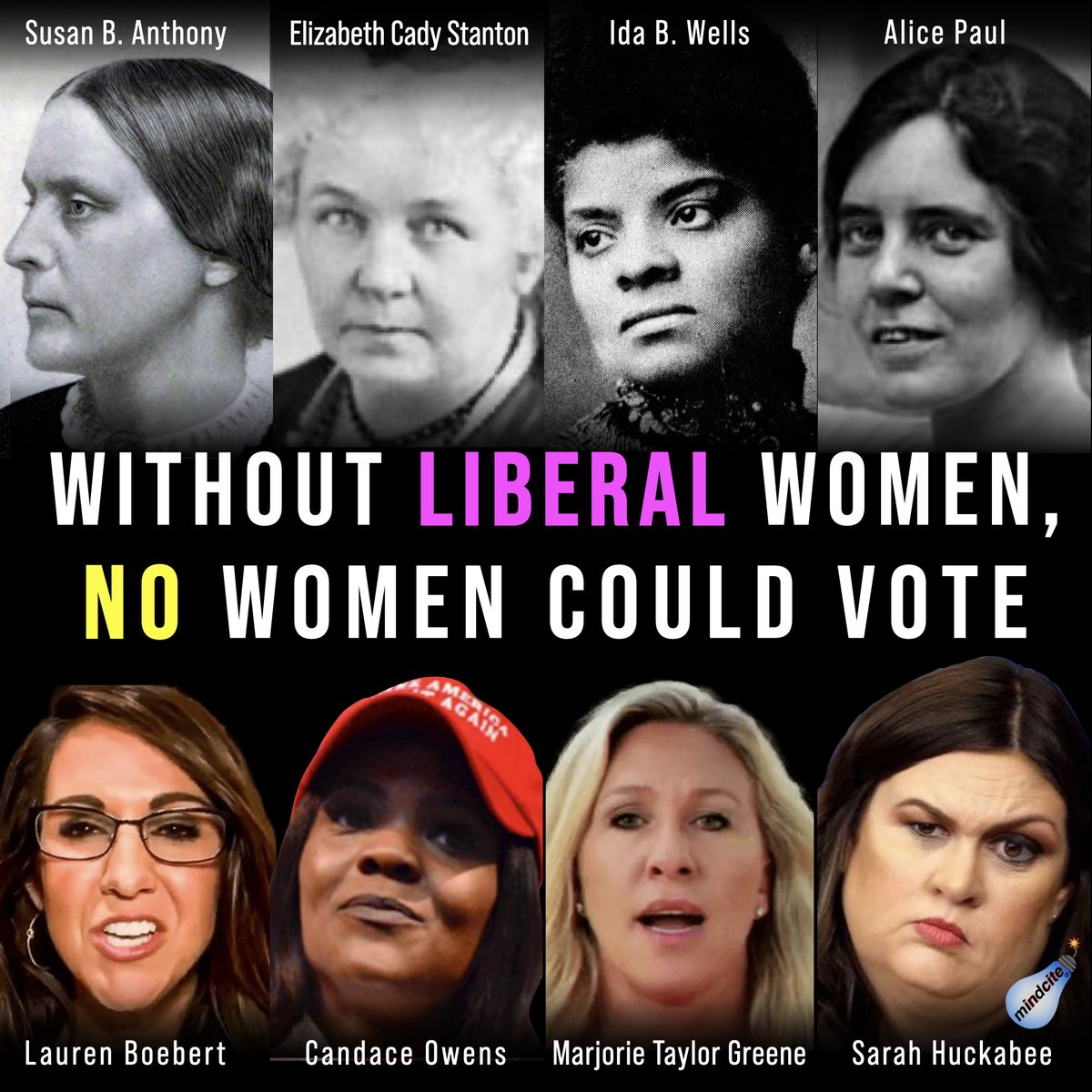 Mindcite_US's tweet photo. #RiseAndResist with liberal American women who once felt they were powerless against wealthy white men who denied them the right to vote.
Until they tapped into the power of strategic, unified, peaceful but persistent civil disobedience.
And changed the course of history. https://t.co/KLMF5uZP4a