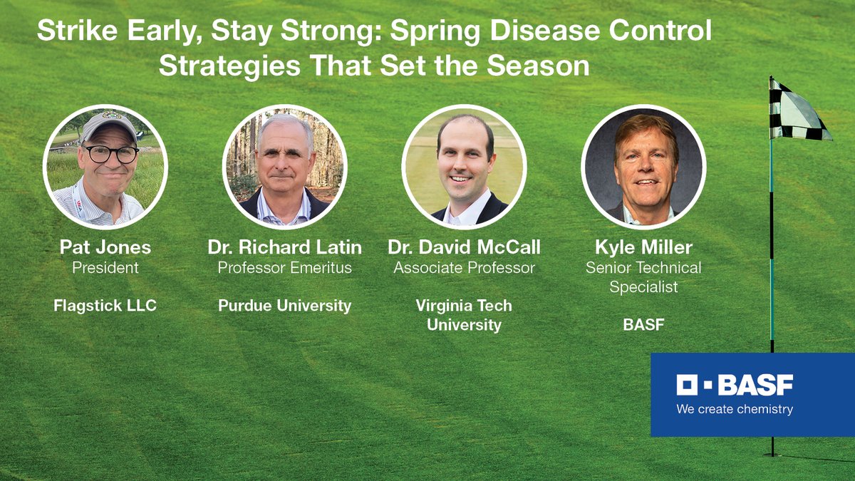 BASFTurf_us's tweet photo. LAST CHANCE! Strike Early, Stay Strong webinar starts in one hour. Tune in for expert disease management insights for cool-season turf. Join now:
https://t.co/EZeEZuH7vt https://t.co/jKcrGlnFUa