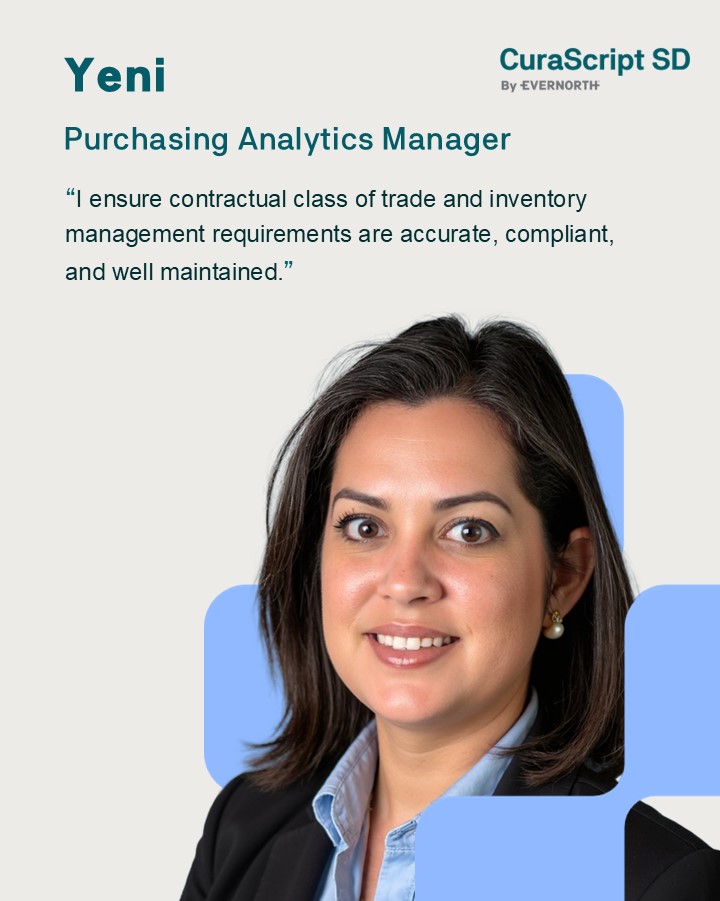 CuraScriptSD's tweet image. Yeni works with her team to review product inventory and class-of-trade requirements, ensuring each #MedicalPractice and physician receives the essential therapies their patients need. 

Find out more on how she is #CaringForThoseWhoCare: bit.ly/4sELs9b