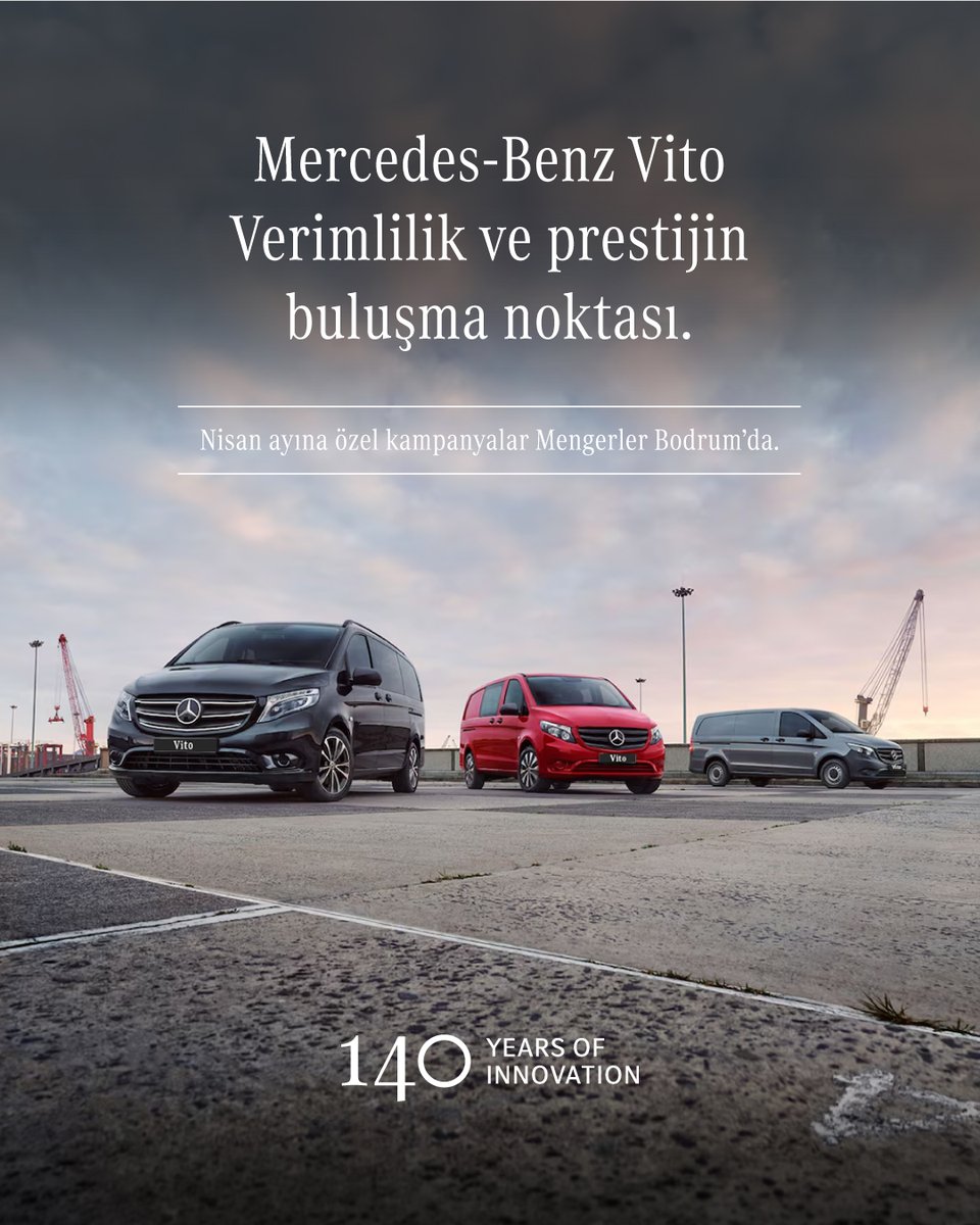 MengerlerBodrum's tweet photo. Mercedes-Benz Vito

Verimlilik ve prestijin buluşma noktası.

Nisan ayına özel kampanyalar Mengerler Bodrum’da.

#MercedesBenz #VİTO #MercedesBenz #Bodrum https://t.co/DCQbz0fRkC