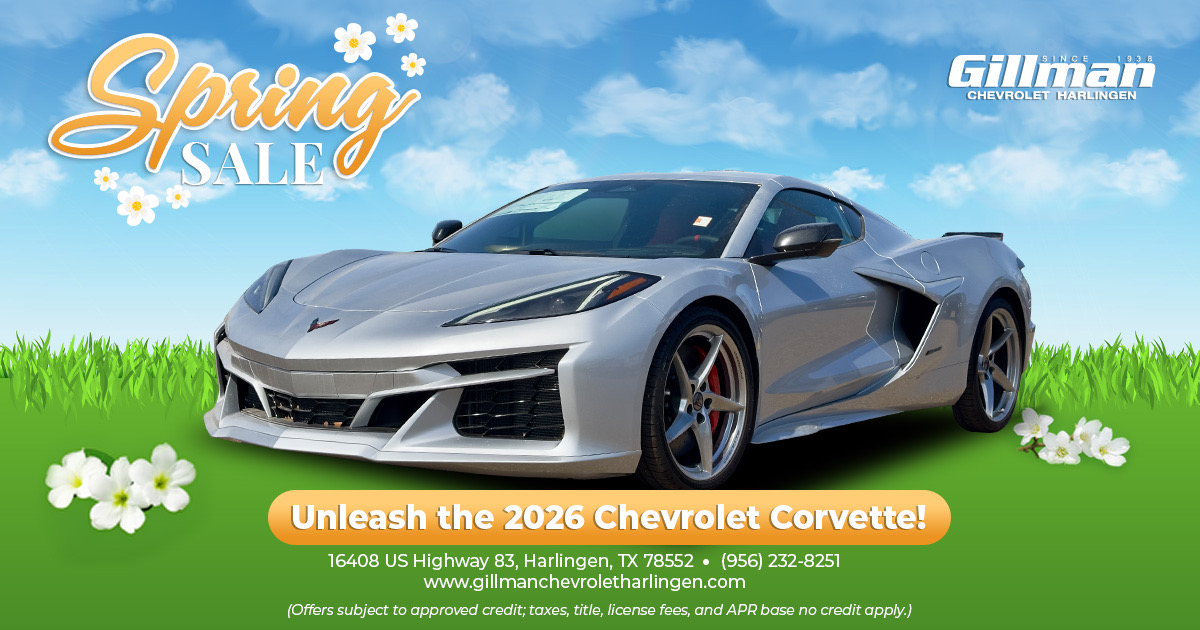 GillmanChevy's tweet image. 🏁 Command the Streets with the 2026 Chevrolet Corvette.

➡️ gillmanchevroletharlingen.com

📍 16408 US-83, Harlingen, TX

📲 (956)232-8251

#Chevrolet #Corvette #CorvetteLife #SportsCar #AmericanMuscle