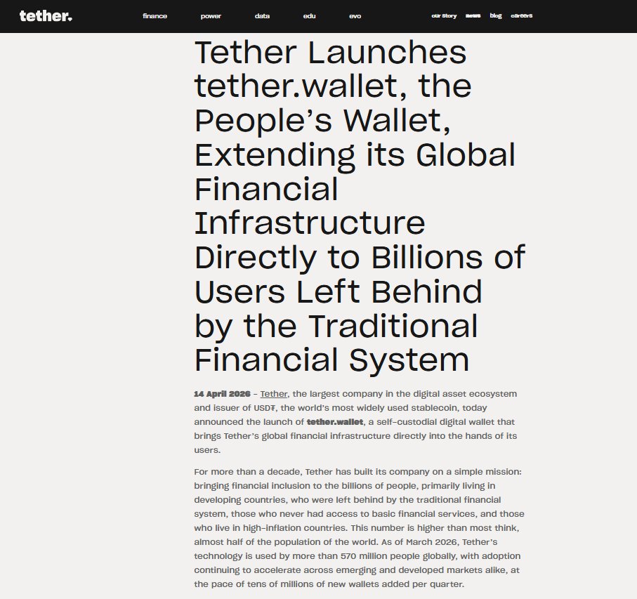 thecryptobasic's tweet image. #Tether Launches Multi-Asset Self-Custody Wallet.

The wallet supports several Tether-issued digital assets, including USDT, XAUt, and USAT. It also enables transactions in Bitcoin. As a self-custodial solution, it gives users full control over their funds, eliminating reliance
