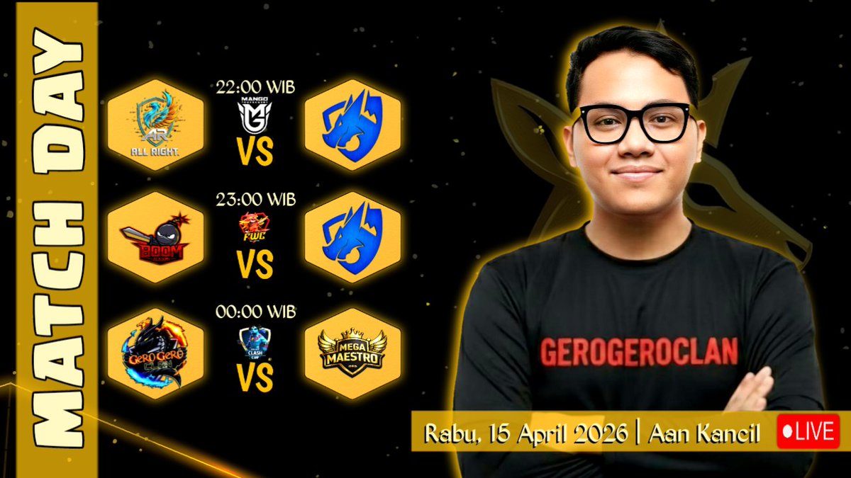 aankancil_'s tweet photo. Live Turnamen Clash of Clans GlobaI Hari ini⚡

Pukul 22;00 WIB, 
All Right vs @TeamElektros at @MangoTournament 
Pukul 23;00 WIB, 
@BoomAcademycoc vs @TeamElektros at @Winordie_wod 
Match 3: Pukul 00;00 WIB, 
@VILLAINS_TEAM vs Mega Maestro at @FrenchCup https://t.co/Lq1IJ0Z8xW