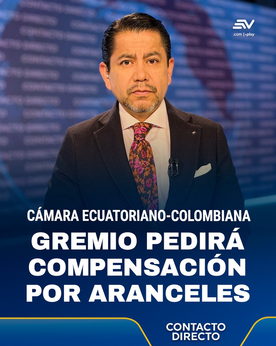 EcuavisaInforma's tweet photo. En #ContactoDirecto 🎙️, el presidente de la Cámara de Comercio Ecuatoriano-Colombiana, Freddy Cevallos, señaló que mantendrá reuniones con el Ministerio de Producción, en las que solicitarán medidas compensatorias temporales ante el aumento de aranceles. 👉 https://t.co/rWIVvl9Olv