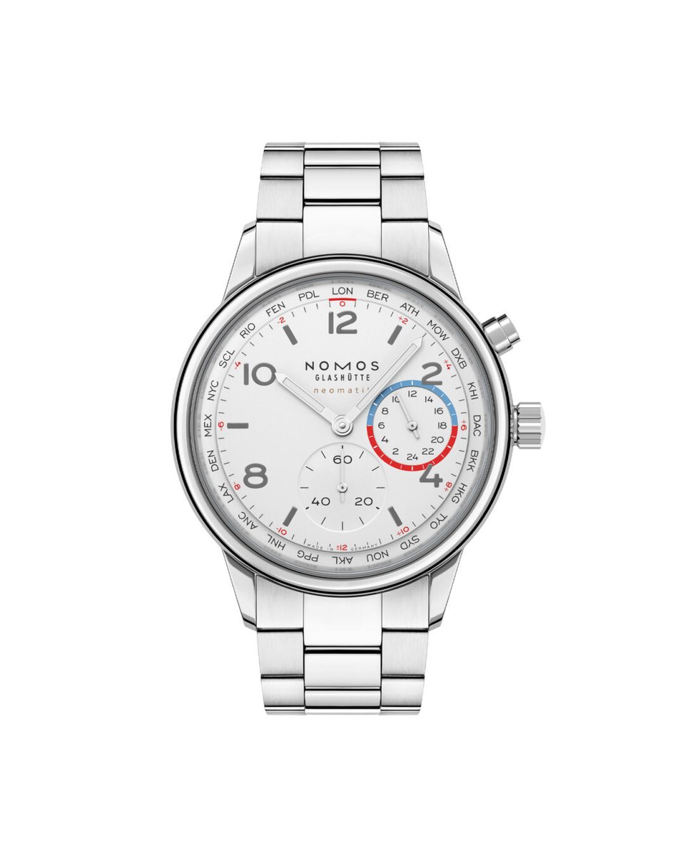 nomosglashuette's tweet image. Introducing #ClubSport neomatik #Worldtimer. With a white silver-plated dial, this #watch a calm and focused presence to the wrist, while select color accents highlight technical features.

nomos-glashuette.com