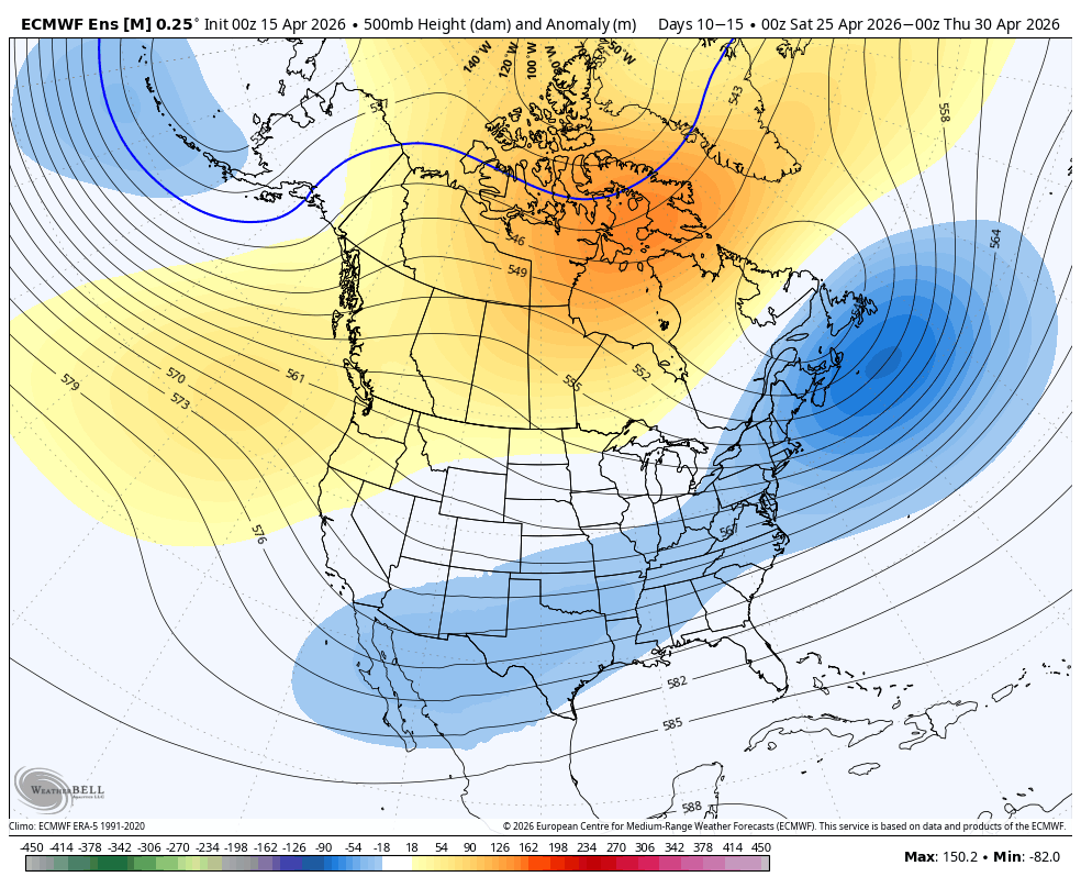 SCweather_wx's tweet photo. A much needed pattern change is beginning to show up for the Southeast. This will bring the return of widespread rain / storm chances for the region. We will still have to wait until the last few to several days of April, but this change is gaining momentum that it'll actually happen. 

The Euro shows an active period beginning in the day 7-10 range.